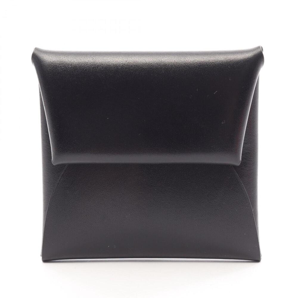 Hermes Bastia Wallet - Coin Purse Calfskin (Cowhide) Box Calf Leather Women's...